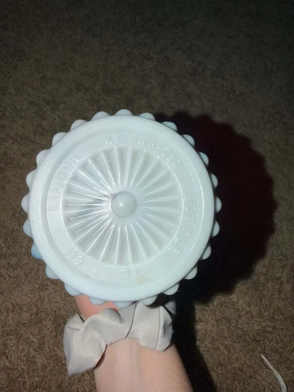 Vintage Decanter Jim Beam White Milk Glass Milkglass 12